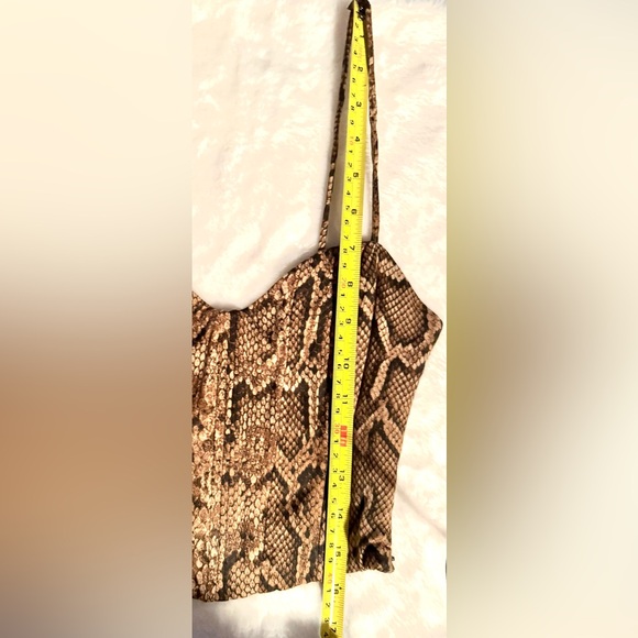 ZARA ANIMAL PRINT BUSTIER SPAGHETTI STRAP CROP TOP XS - Picture 11 of 11